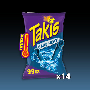DATED - JAN 2026 Takis BLUE HEAT 9.9oz 14ct