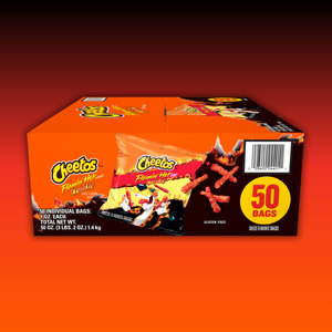 Snacks Crackers: American Cheetos Flaming Hot 1oz (28g) 50ct - Batch Arrived with BBD March 2026