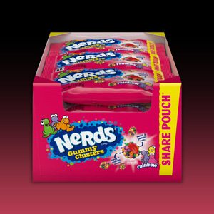 Nerds: Nerds Gummy Clusters Rainbow 3oz Share Pouch (85g) 12ct