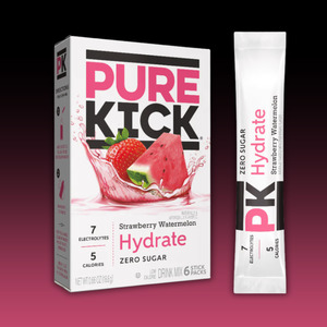 New Arrivals: Pure Kick HYDRATION Drink Mix - STRAWBERRY WATERMELON Singles To Go 6ct