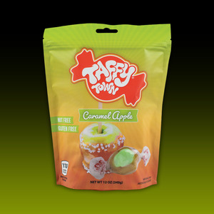 Confectionery: Taffy Town 12oz Pouch Bags - CARAMEL APPLE Salt Water Taffy