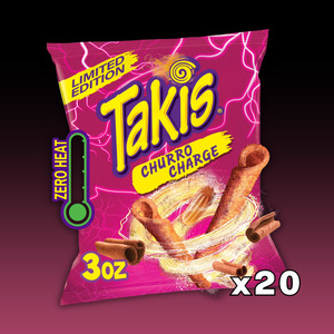 Takis CHURRO CHARGE Non-Spicy Rolled Tortilla Chips 3oz 20ct