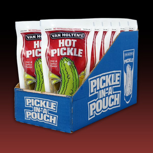 Grocery: DATED - July 2025 Van Holten's JUMBO HOT Pickle in a Pouch 12ct