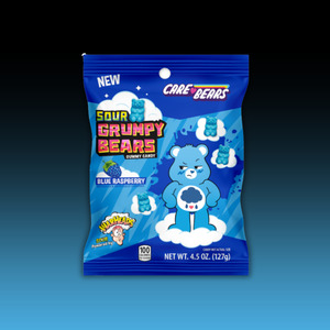 WarHeads Sour GRUMPY BEARS 3.5oz (99g) Peg Bag