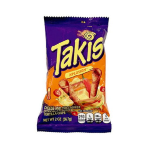 Takis NACHO XPLOSION - Cheese & Chili Pepper Flavoured Rolled Tortilla Chip 3.5oz 20ct
