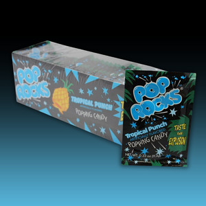 Confectionery: DATED - May 2026  Pop Rocks Popping Candy Sachets - TROPICAL Fruit Punch 24ct