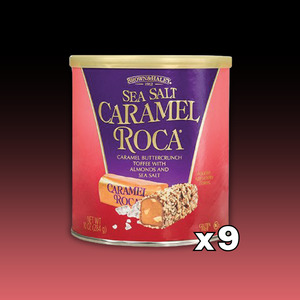 DATED - April 2026 Brown & Haley Salted Caramel ROCA Buttercrunch (10oz) 284g Cannister x9
