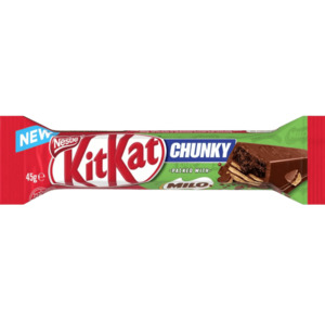 Chocolate: Nestle Kit Kat Chunky Milo Chocolate Bar 45g