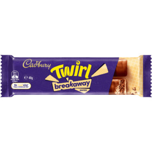 Cadbury Twirl Breakaway Wafer Chocolate Bar 40g