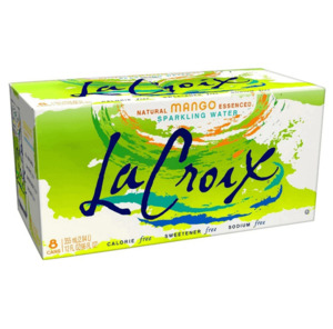 Drinks: La Croix Sparkling Water Mango 355ml 8pk