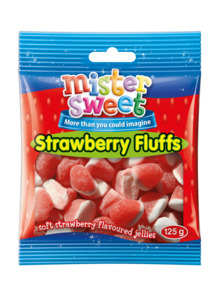 Mister Sweet Strawberry Fluffs 125g
