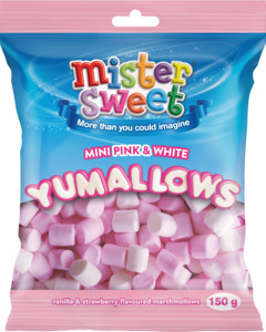 South Africa: Mister Sweet Mini Pink & White Yumallows 150g