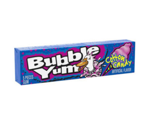 Hershey: Bubble Yum Cotton Candy Bubble Gum 1.4oz / 40g, Dated