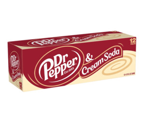 Dr Pepper: Dr Pepper & Cream Soda Can 355ml 12pk