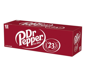 Dr Pepper: Dr Pepper Soda Can 355ml 12pk