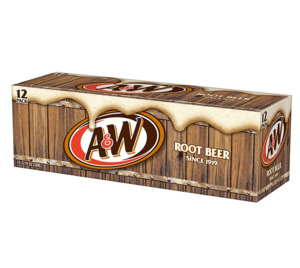 A W: A&W Root Beer Soda Can 355ml 12pk