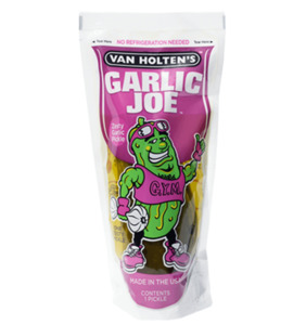 Van Holten's Garlic Joe Zesty Garlic Pickle In a Pouch - Dated