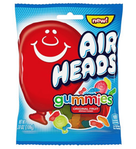 Airheads: Airheads Gummies Original Fruit Peg Bag 3.8oz / 107.7g
