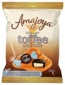 Amajoya: Amajoya Creamy Liquorice Toffee 100g, Dated