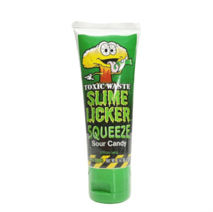 Toxic Waste: Toxic Waste Slime Licker Squeeze Sour Candy Green Apple 2.47oz / 70g