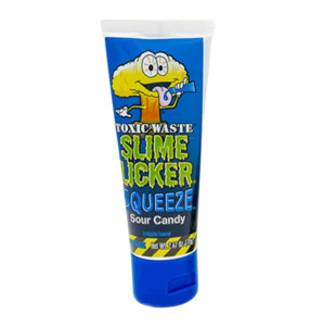 Toxic Waste Slime Licker Squeeze Sour Candy Blue Razz 2.47oz / 70g
