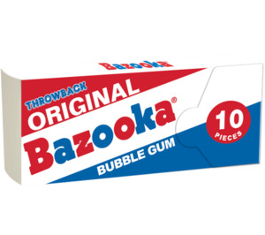 Bazooka Gum: Bazooka Original Bubble Gum Wallet Pack 2.11oz / 60g, Dated