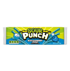New: Sour Punch Blue Raspberry Straws Tray 4.5oz / 128g