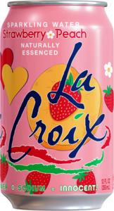 New: La Croix Sparkling Water Strawberry Peach 355ml