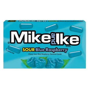 Candy Sweets: Mike & Ike Sour Blue Raspberry Theatre Box 4.25 oz / 120g