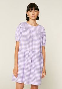 Compania Purple Check Dress