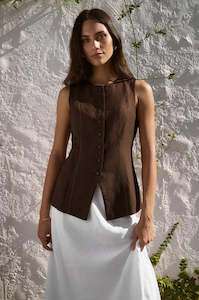 Tops: Re:Union Polarity Linen Vest