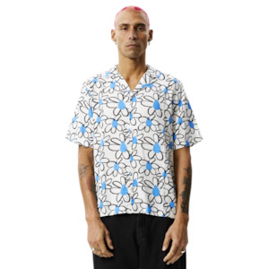 Waterfall Cuban Short Sleeve Shirt - White