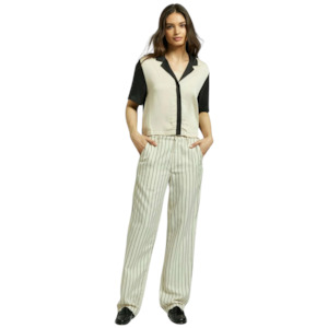 Bedford Pant - Whitecap/Washed Black Pinstripe