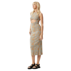 Clara Knit Cut Out Maxi Dress - Olive