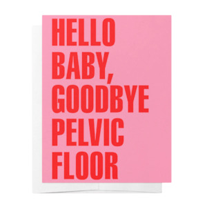 Under 30: Hello Baby - Pink And Red Baby Shower Greeting Card