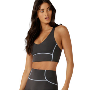 Lorna Jane: Unwind Longline Sports Bra - Dark Titanium