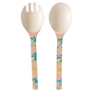 Kip Co: Tumbling Flowers Salad Servers Set