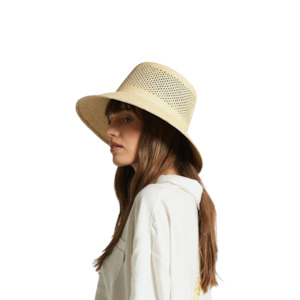 Lopez Panama Straw Bucket Hat - Catalina Sand