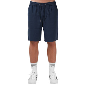 Menswear: Linen short - Pacific blue
