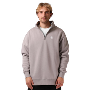 Menswear: Track 1/4 Zip Sweater - Stone