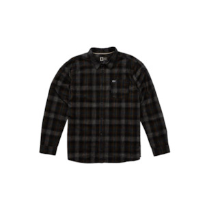 Menswear: Caster Long Sleeve Cord Shirt - Black