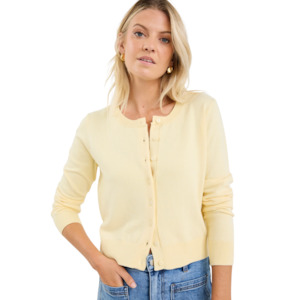 For Her: Allegiance Lemon Crewneck Cardigan