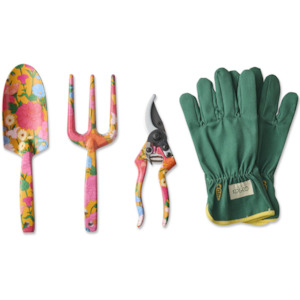 New In Homeware: Follow The Sun Yellow Garden Tools and Gloves Set One Size