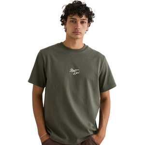 Heavy Vintage Embroidered SS T-Shirt - Silver Pine