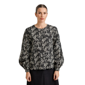 Under 100: Billow Top - Dark Ditsy