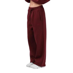 Womens Fashion: Wide Leg Track Pant - Red Wine