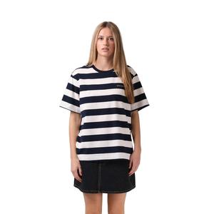Womens Fashion: Stripe OS Tee - Navy/White Stripe