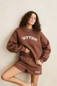 Womens Fashion: Collegiate Fleece Short - Chocolate