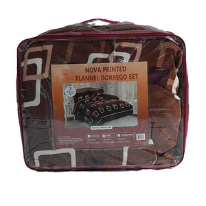 Products: Gibraltar Design Blanket - Nova Printed Flannel Borrego 3 Piece King Size Set - IPAMO