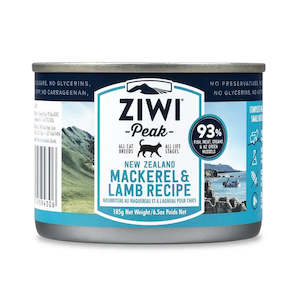 Ziwi Peak Canned Mackerel & Lamb Recipe Cat Food 185g